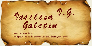 Vasilisa Galetin vizit kartica
